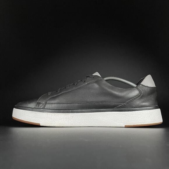 Kizik Vegas Men’s Size 13 Black Leather Handsfree Sneaker Slip On Casual Comfort - Picture 7 of 9